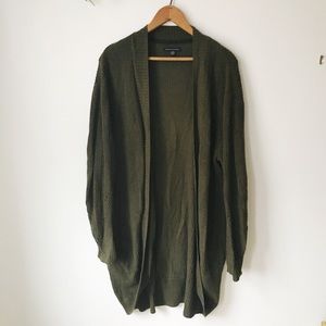 American Eagle Green Cardigan Sweater
